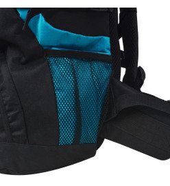 Sac à dos de randonnée XXL 75 L Noir et bleu