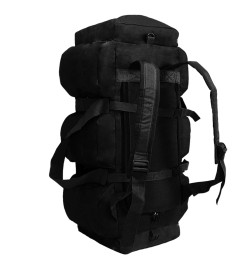 Sac de sport en style militaire 3-en-1 90 L Noir