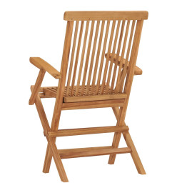 Chaises pliables de jardin 4 pcs Bois de teck solide