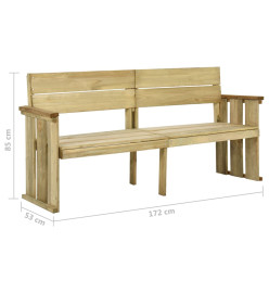 Banc de jardin 172 cm Bois de pin imprégné