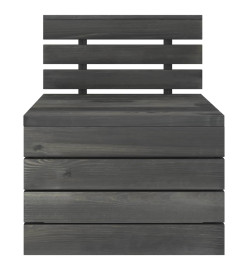 Canapé palette de milieu de jardin Bois de pin Gris foncé