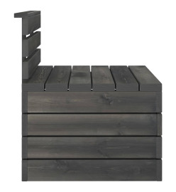 Canapé palette de milieu de jardin Bois de pin Gris foncé