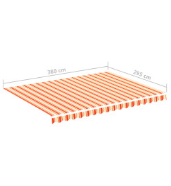 Tissu de remplacement pour auvent Jaune et orange 4x3 m