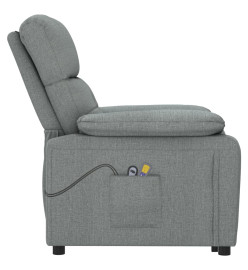 Fauteuil électrique de massage Gris foncé Tissu