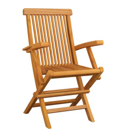 Chaises de jardin 3 pcs Bois de teck massif