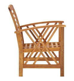 Chaises de jardin 2 pcs Bois d'acacia massif