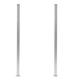 Poteaux de clôture 2 pcs Aluminium 185 cm