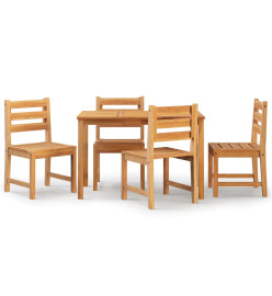 Ensemble à dîner de jardin 5 pcs Bois de teck massif