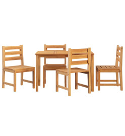 Ensemble à dîner de jardin 5 pcs Bois de teck massif