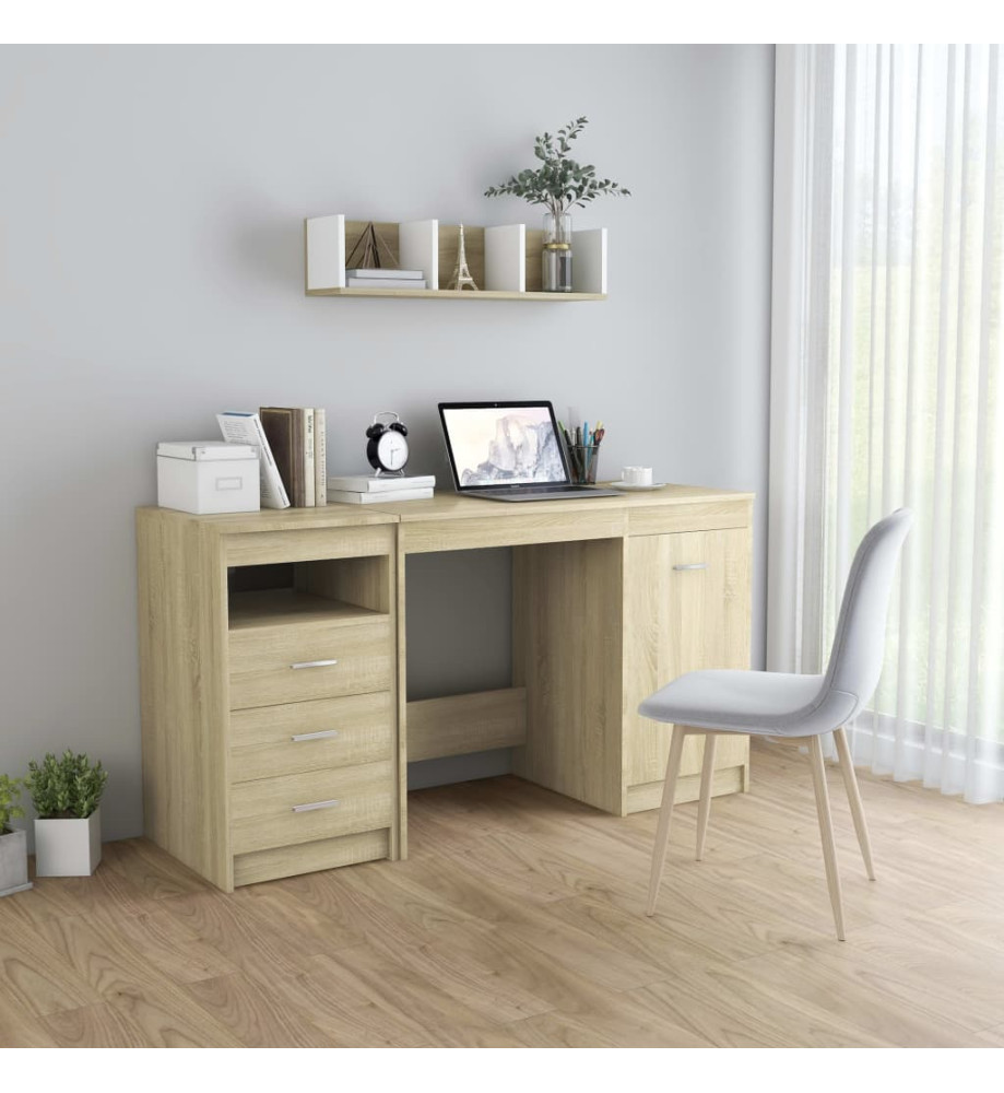 Bureau Chêne sonoma 140x50x76 cm Aggloméré Bureau Chêne sonoma 140x50x76 cm Aggloméré