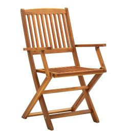 Chaises pliables d'extérieur 4 pcs Bois d'acacia solide