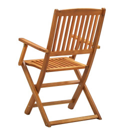 Chaises pliables d'extérieur 4 pcs Bois d'acacia solide