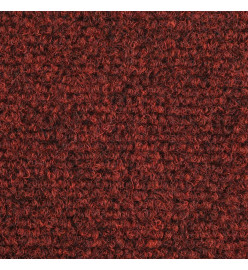 Tapis autoadhésifs de marches 5 pcs Rouge 65x21x4 cm Aiguilleté