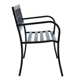 Banc de jardin 125 cm Noir Acier