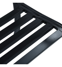 Banc de jardin 125 cm Noir Acier