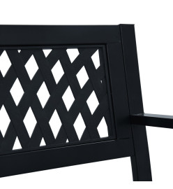 Banc de jardin 125 cm Noir Acier