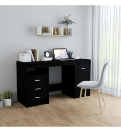 Bureau Noir 140x50x76 cm Aggloméré