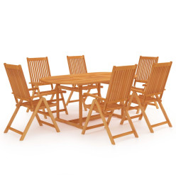 Salon de jardin 7 pcs Bois de teck massif