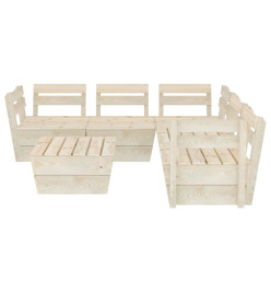 Salon de jardin palette 6 pcs Bois d'épicéa imprégné