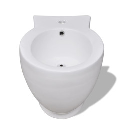 Ensemble de bidet et toilette Céramique Blanc