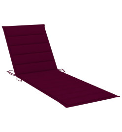 Chaise longue de jardin avec table et coussin Pin imprégné