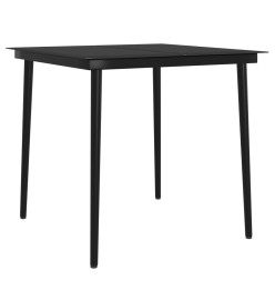 Mobilier de salle à manger de jardin coussins 5 pcs Beige/noir