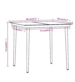 Mobilier de salle à manger de jardin avec coussins 3 pcs Noir