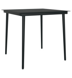 Ensemble de salle à manger de jardin et coussins 5pcs Gris/noir