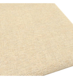 Panneaux muraux 12 pcs Crème 30x30 cm Tissu 1,08 m²