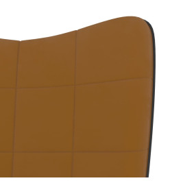 Chaise de relaxation Marron Velours et PVC