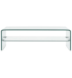 Table basse Clair 98 x 45 x 31 cm Verre trempé