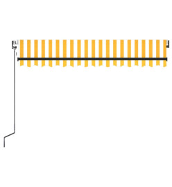 Auvent automatique capteur de vent/LED 350x250cm Jaune et blanc