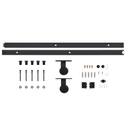 Porte coulissante et kit de quincaillerie 100x210 cm Pin massif