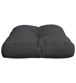 Coussin de palette noir 60x40x12 cm tissu