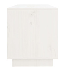 Meuble TV Blanc 74x34x40 cm Bois de pin massif