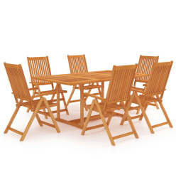 Salon de jardin 7 pcs Bois de teck massif