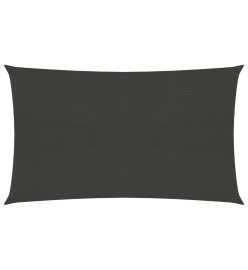 Voile d'ombrage 160 g/m² Anthracite 3,5x5 m PEHD