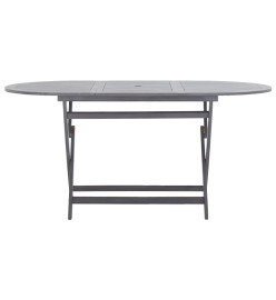 Mobilier à dîner de jardin 7 pcs Bois d'acacia massif Gris