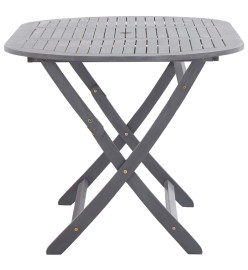 Mobilier à dîner de jardin 7 pcs Bois d'acacia massif Gris