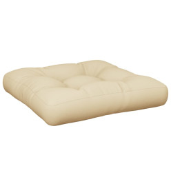 Coussin de palette beige 58x58x10 cm tissu