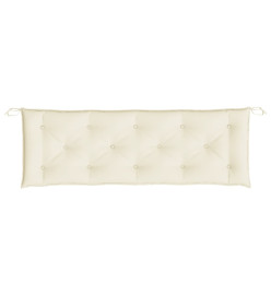 Coussins de banc de jardin 2 pcs blanc crème tissu Oxford