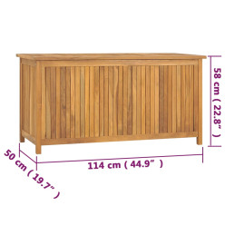 Boîte de jardin 114x50x58 cm Bois massif de teck