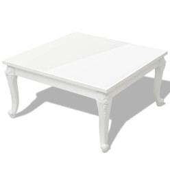 Table basse 80 x 80 x 42 cm Laquée Blanc