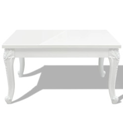 Table basse 80 x 80 x 42 cm Laquée Blanc