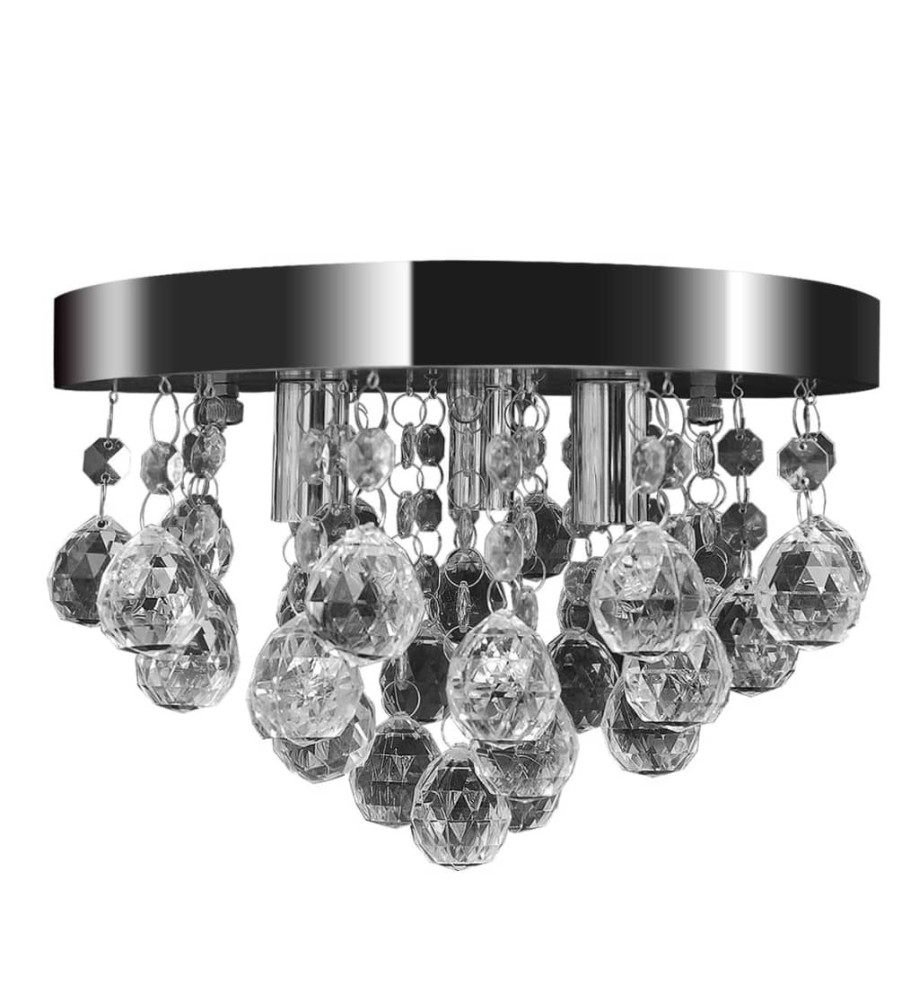 Lustre suspendu Design de cristal Chrome