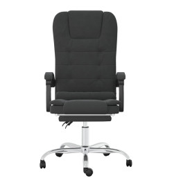 Fauteuil de massage inclinable de bureau Noir Similicuir