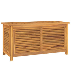 Boîte de rangement jardin et sac 114x50x58 cm bois massif teck