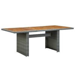 Mobilier à dîner 9 pcs avec coussins Résine tressée Gris clair