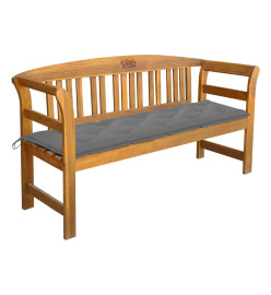 Banc de jardin avec coussin 157 cm Bois d'acacia massif