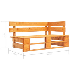 Banc d'angle palette de jardin bois marron miel